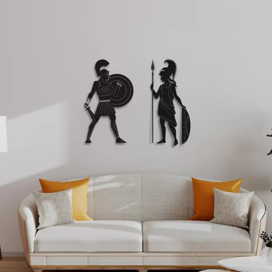 Epic Duo Achilles & Hector Wood Wall Decor