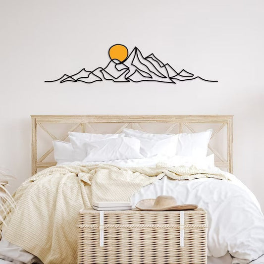 Peak Perspective Minimalist Mountain Wood Wall Decor