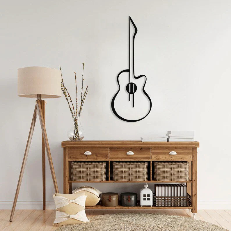 Melodic Muse Guitar Wood Wall Decor