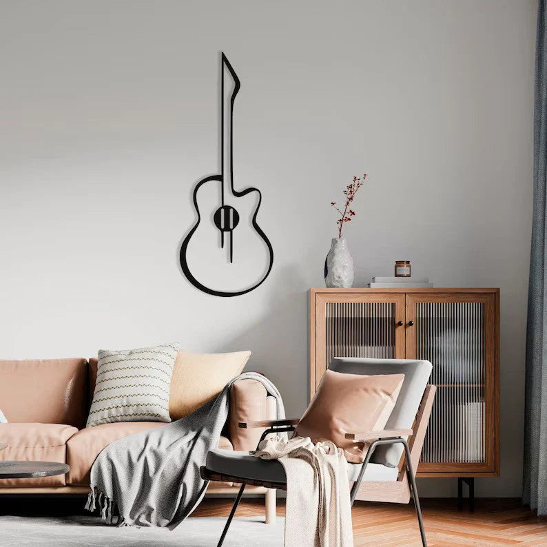 Melodic Muse Guitar Wood Wall Decor