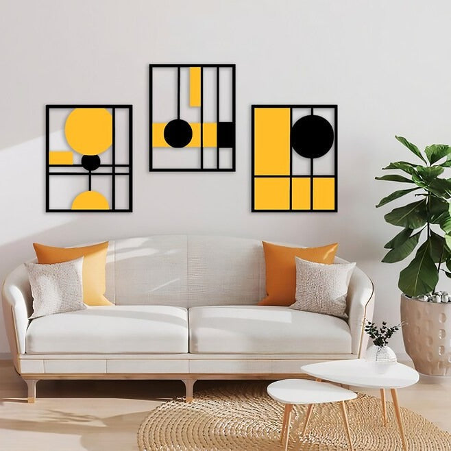 Minimalist Grids Decorative Wood Wall Decor