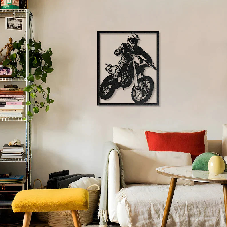 Rider's Retreat Bike Wood Wall Decor