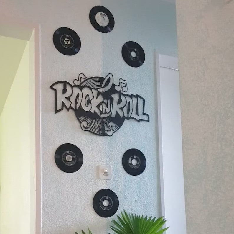 Rhythmic Rebellion Rock 'n Roll Wood Wall Decor