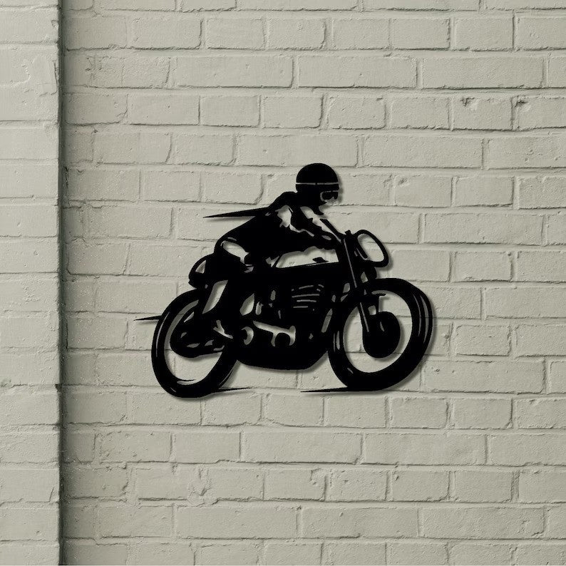 Adventure Alley Rider Bike Wood Wall Decor