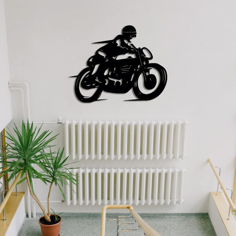 Adventure Alley Rider Bike Wood Wall Decor