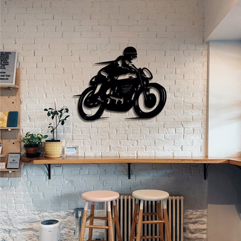 Adventure Alley Rider Bike Wood Wall Decor