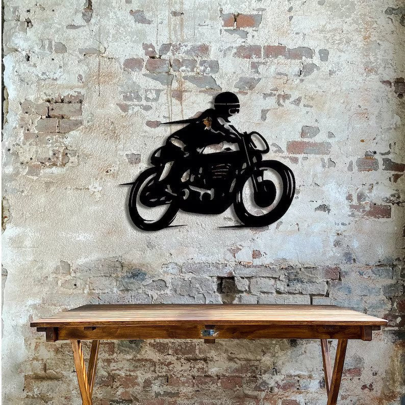 Adventure Alley Rider Bike Wood Wall Decor