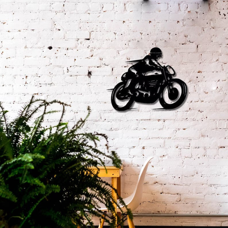 Adventure Alley Rider Bike Wood Wall Decor