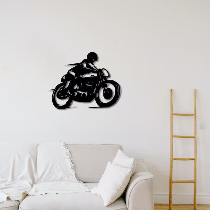 Adventure Alley Rider Bike Wood Wall Decor