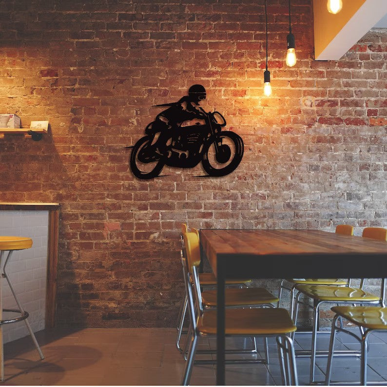 Adventure Alley Rider Bike Wood Wall Decor