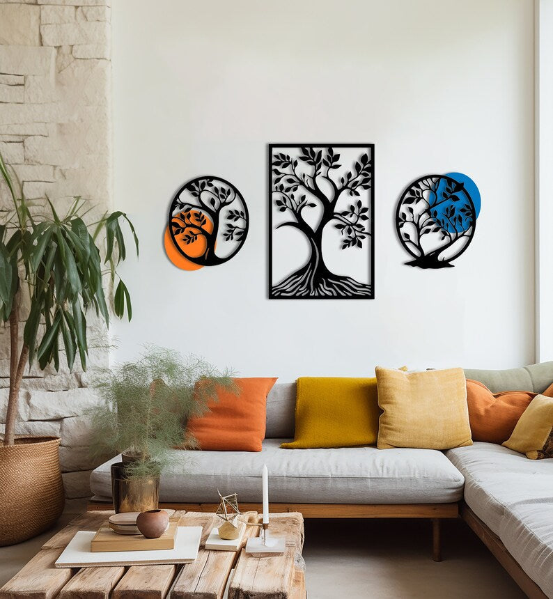 Tree Of Life 3 Pieces Wood Wall Decor