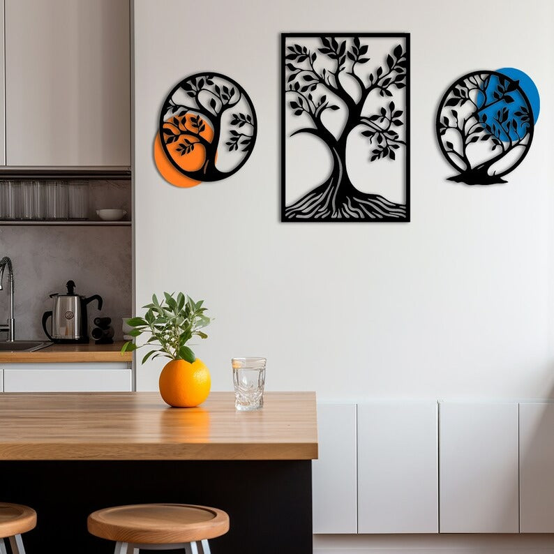 Tree Of Life 3 Pieces Wood Wall Decor