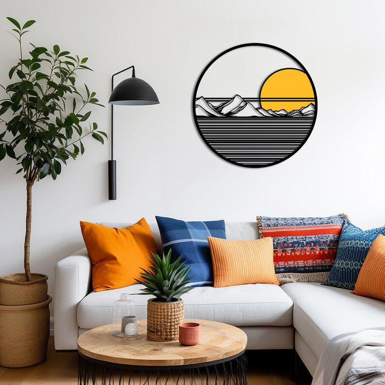 Mountain and Sunset Wall Decor