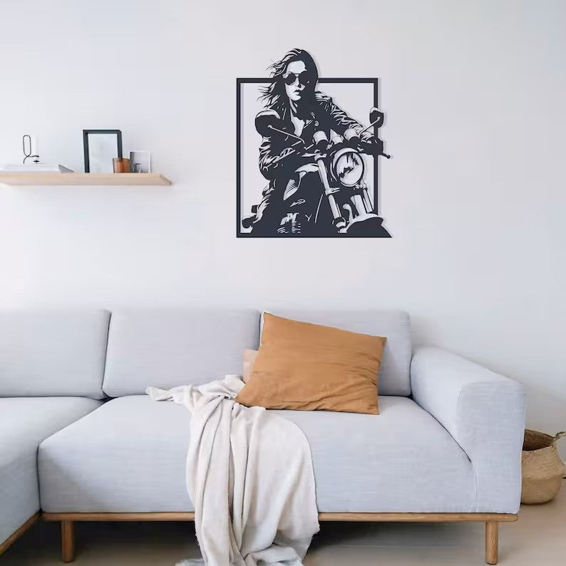 Bike Babes Wood Wall Decor