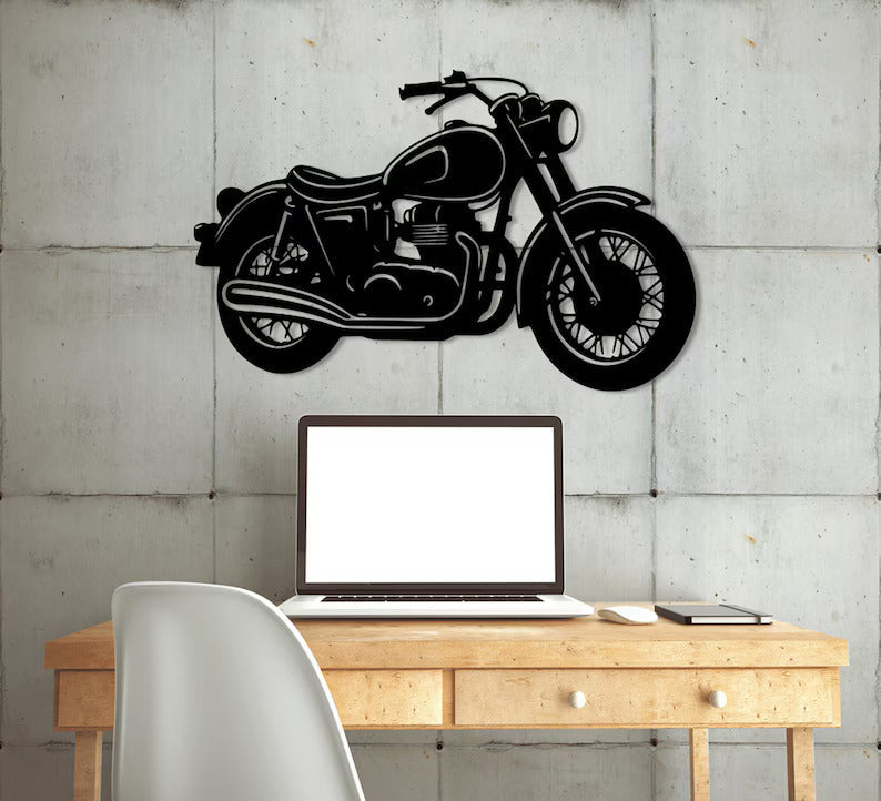 Royal Enfield Classic 350 Motorcycle Black Wall Decore