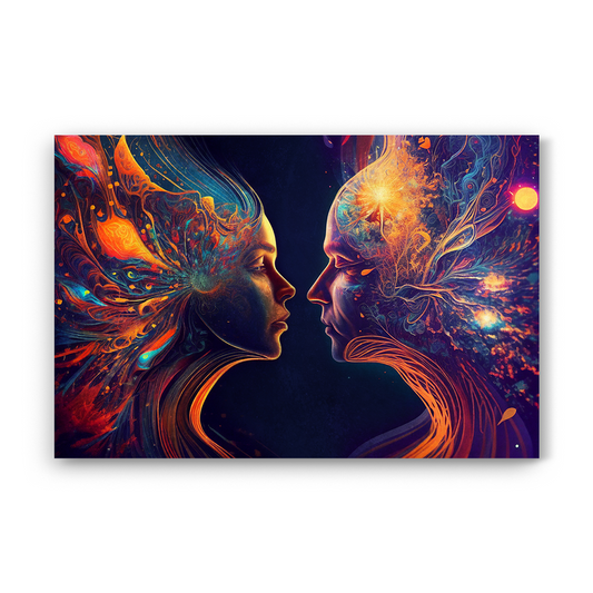 When Minds Collide, Universes Awaken – Inspirational Abstract Wall Art