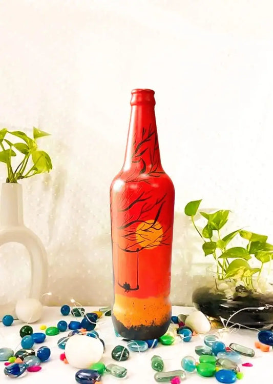 Hand Painted Bottle Vases from Home Decor