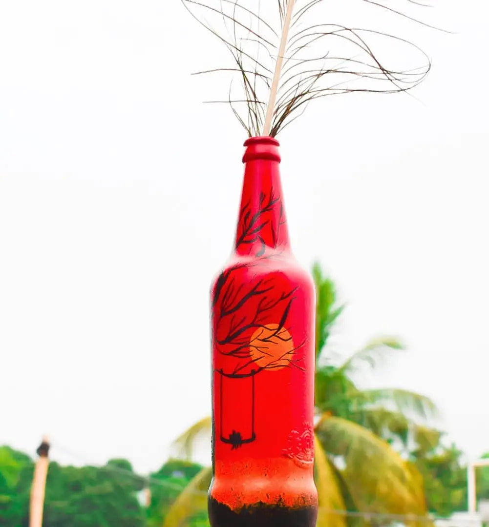Hand Painted Bottle Vases from Home Decor